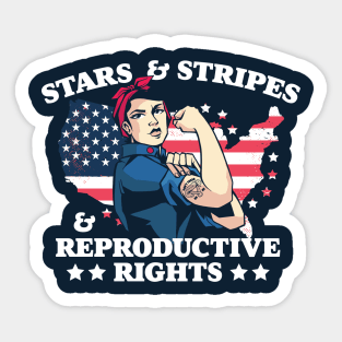 Stars and Stripes and Reproductive Rights // Patriotic American Feminist Sticker